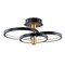 Et2 Hoopla 3-Light 15.75" Wide Black / Gold Semi-Flush Mount Light E24323-BKGLD - alternate 1